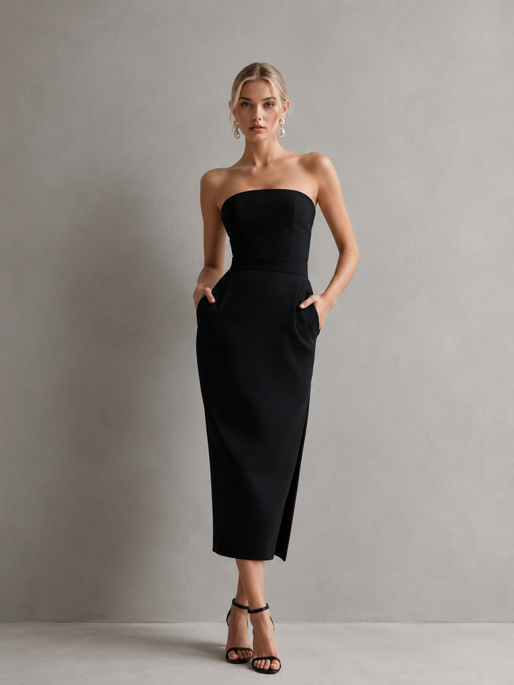 Rolanda Strapless Bodycon Midi Dress