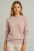 Mélina Delavaux | Classic Crewneck Cashmere Sweater For Women