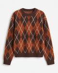 Léa Beaurivage | Relaxed Argyle Knit Top