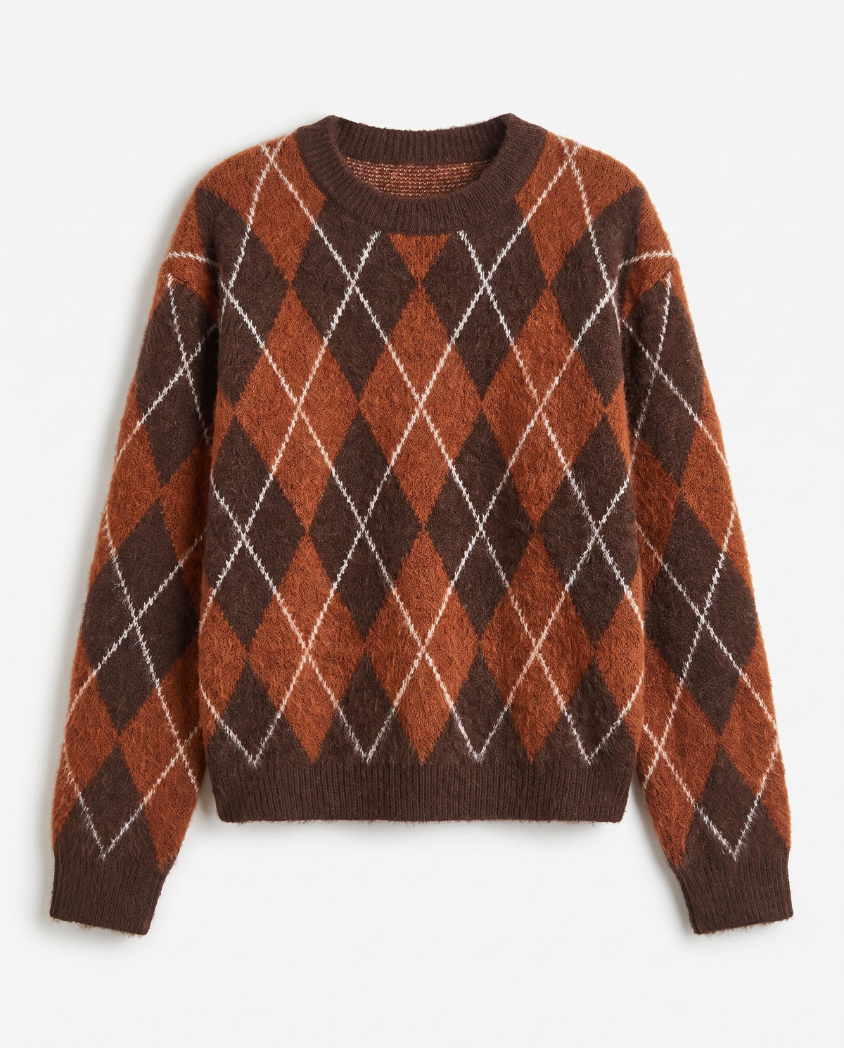 Léa Beaurivage | Relaxed Argyle Knit Top