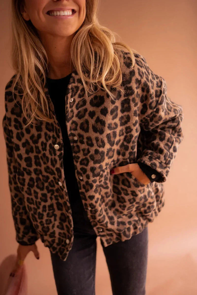 Talia Forest | Leopard Print Versatile Jacket