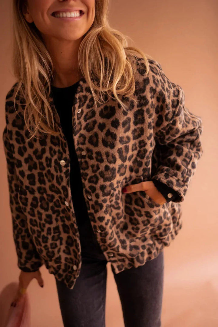 Talia Forest | Leopard Print Versatile Jacket