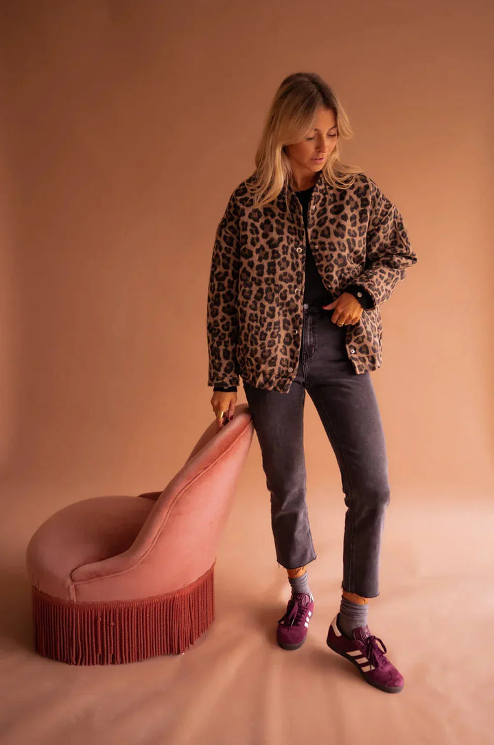 Talia Forest | Leopard Print Versatile Jacket