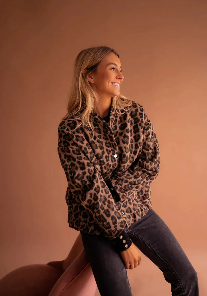 Talia Forest | Leopard Print Versatile Jacket