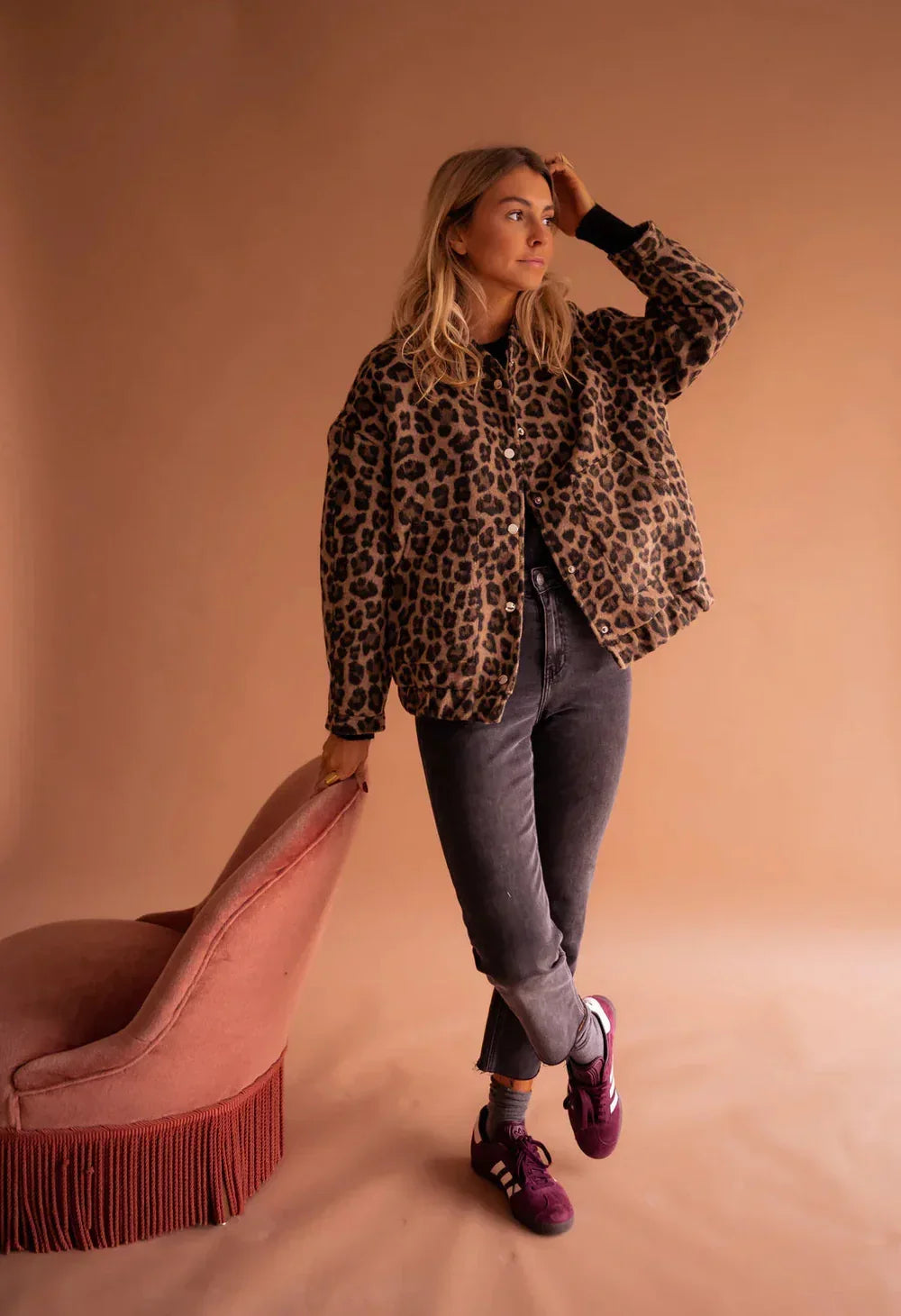 Talia Forest | Leopard Print Versatile Jacket