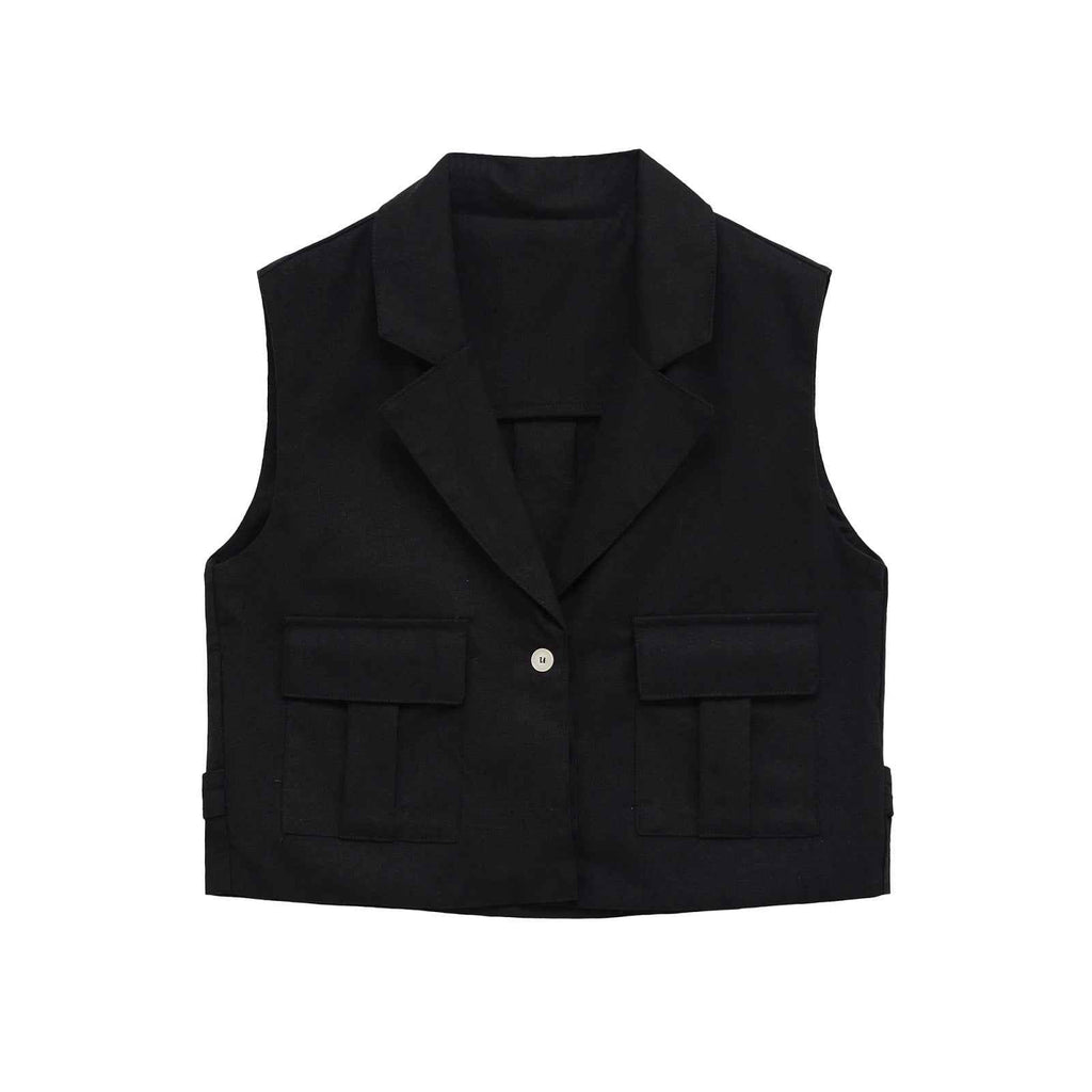 Constance Delaroche  | Cropped Tailored Blazer Vest
