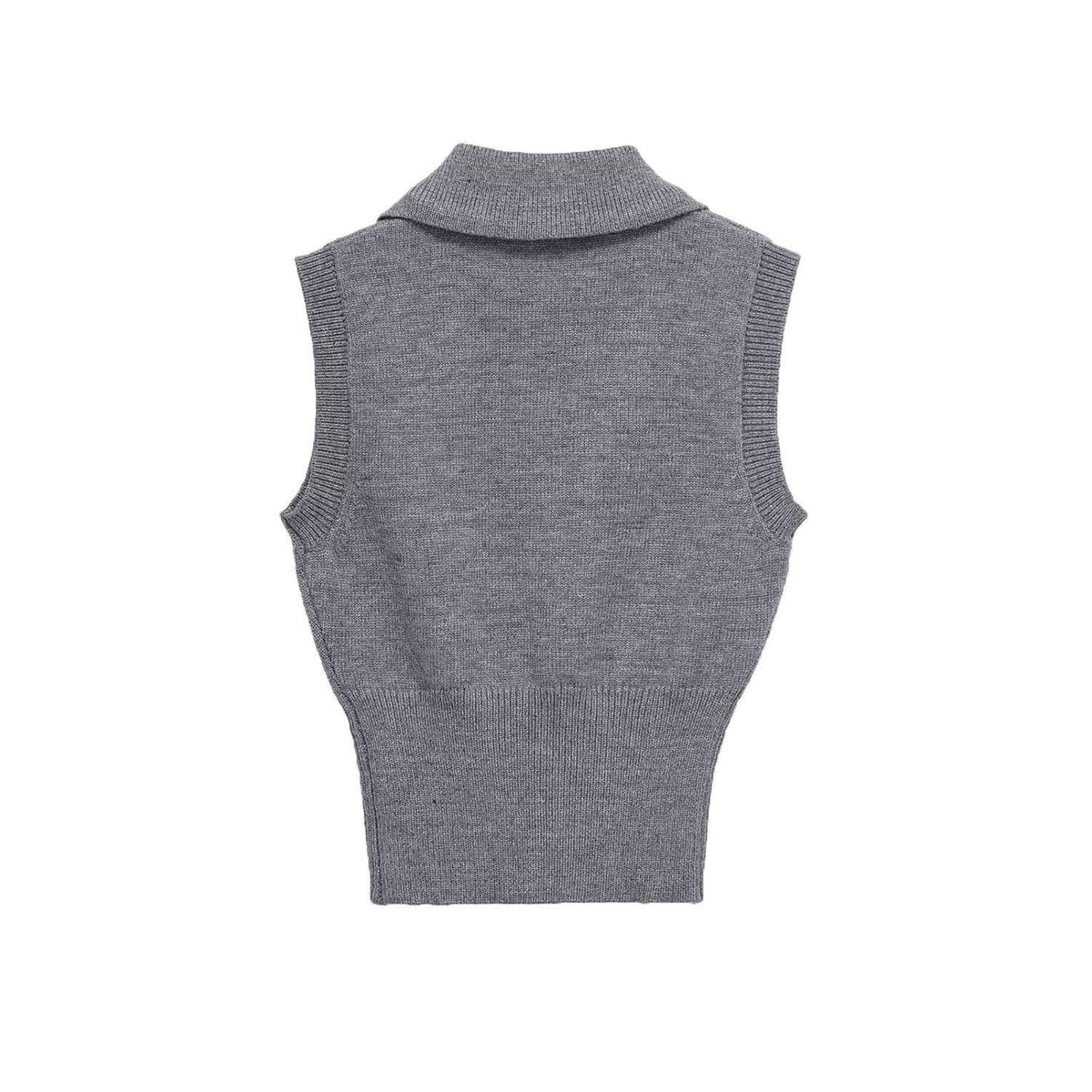 Armance Villedieu | Collared Cropped Sweater Vest