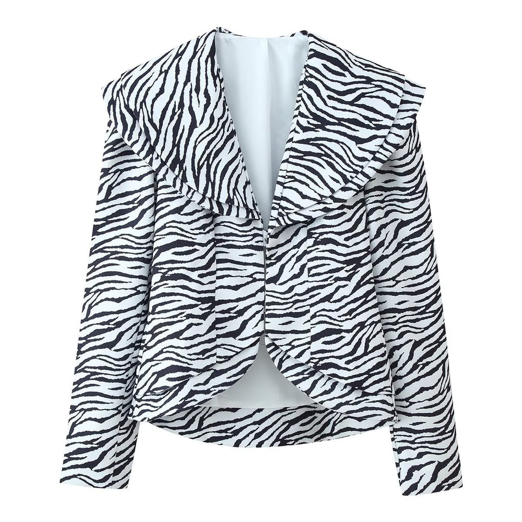 Charlotte de Montfort  | Zebra Print Satin Blazer Co-ord Set