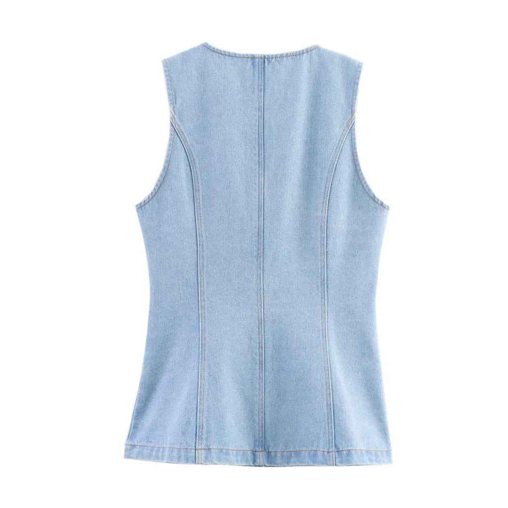 Gisèle Montauban | Denim Waistcoat