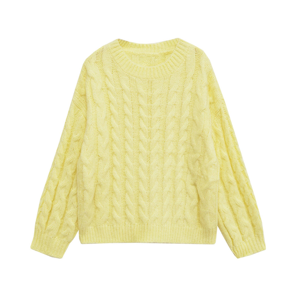 Élodie Valpré  | Relaxed Cropped Cable Knit Top