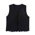 Estelle Vaucourt  | Broderie Anglaise Tie-Front Top