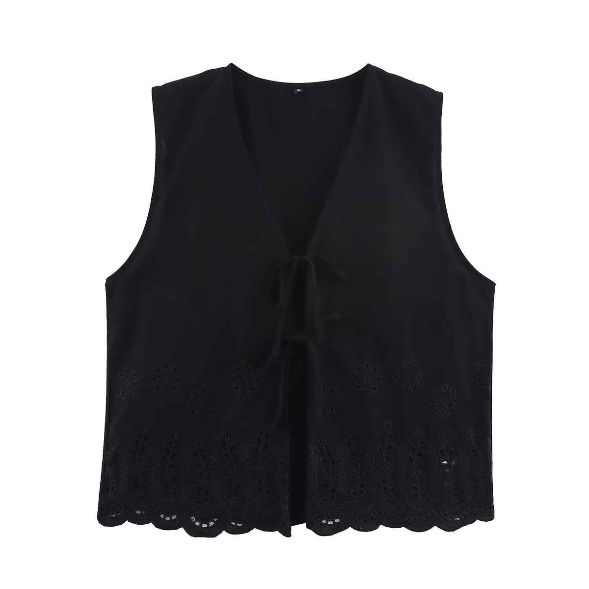 Estelle Vaucourt  | Broderie Anglaise Tie-Front Top