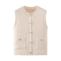 Cerise Delcourt | Pocket-Detail Button-Front Knit Vest