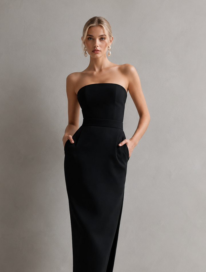 Rolanda Strapless Bodycon Midi Dress