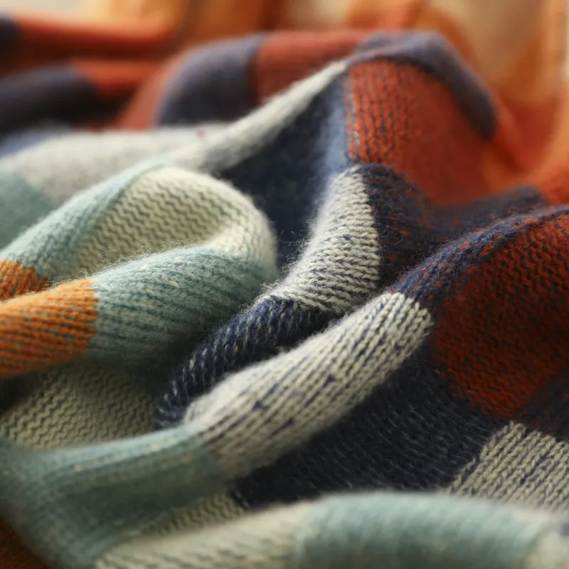 Alba Ravizzi | Women’s Multicolor Plaid Cozy Knit Sweater