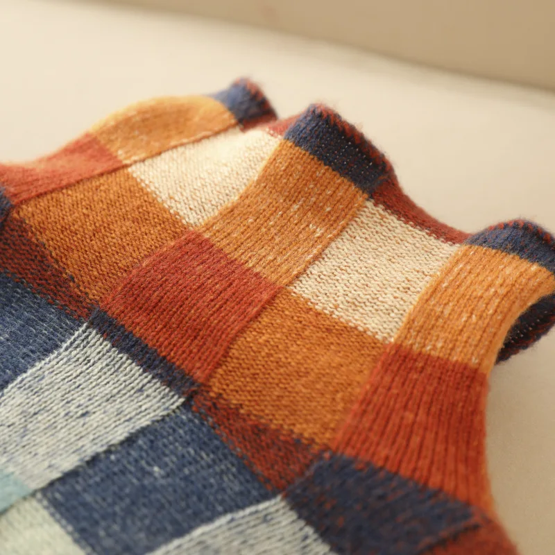 Alba Ravizzi | Women’s Multicolor Plaid Cozy Knit Sweater