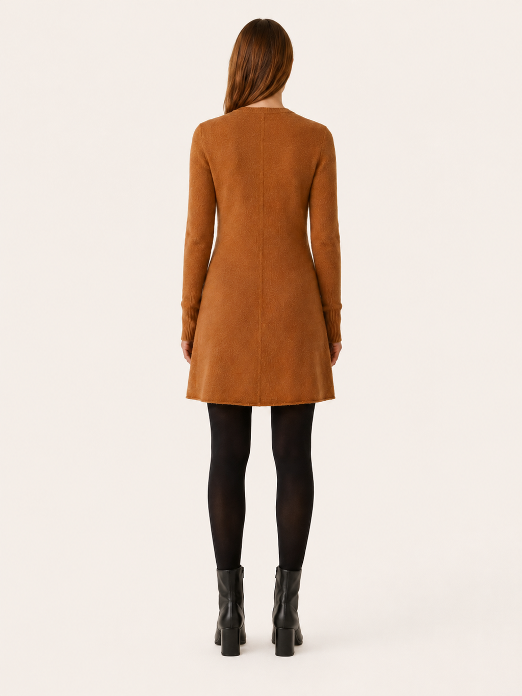 Laure Devereaux | Jumper Dress with Round Neck and Long Sleeves
