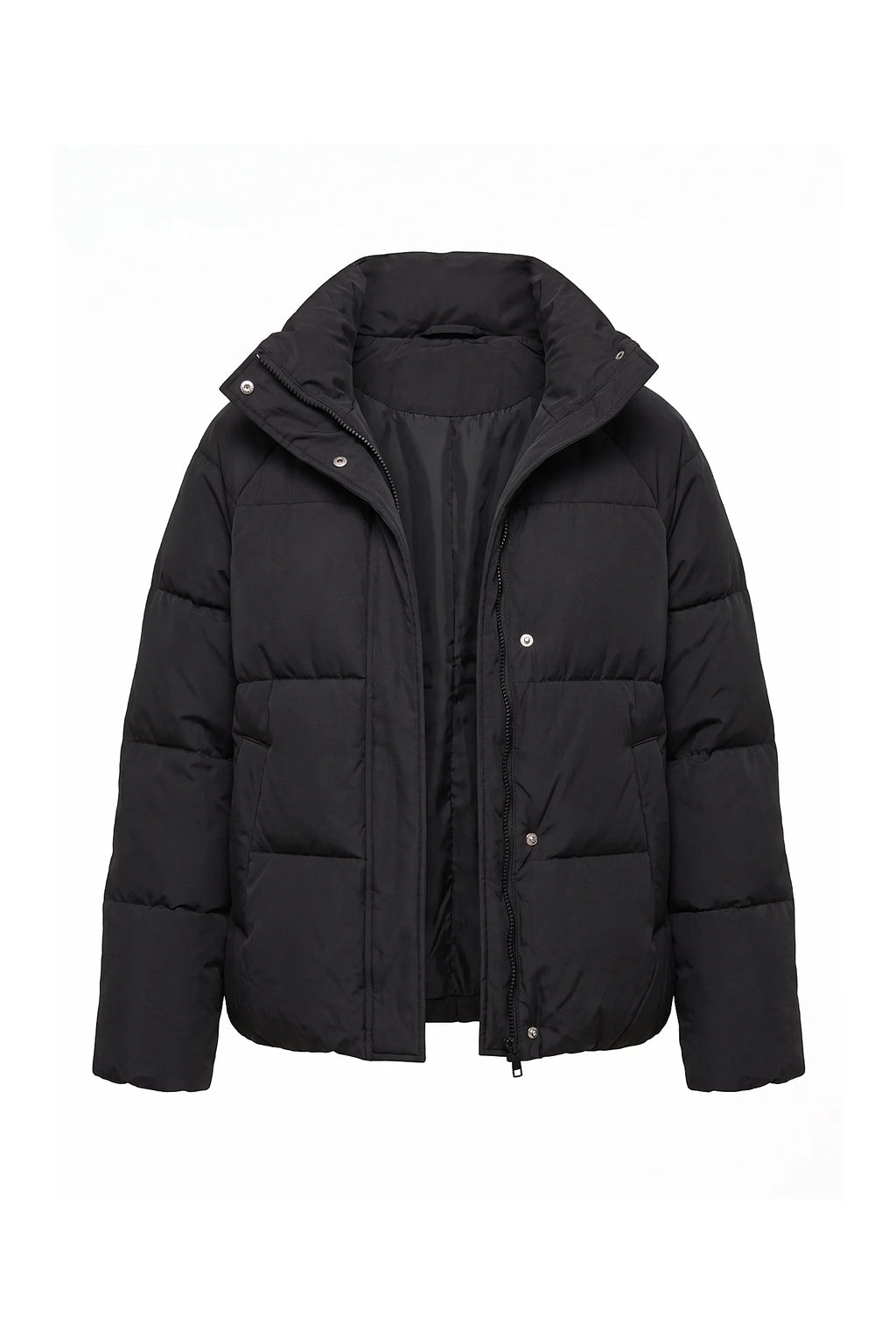 Lucie Picard | Women’s Winter Warm Black Puffer Jacket with Relaxed Fit
