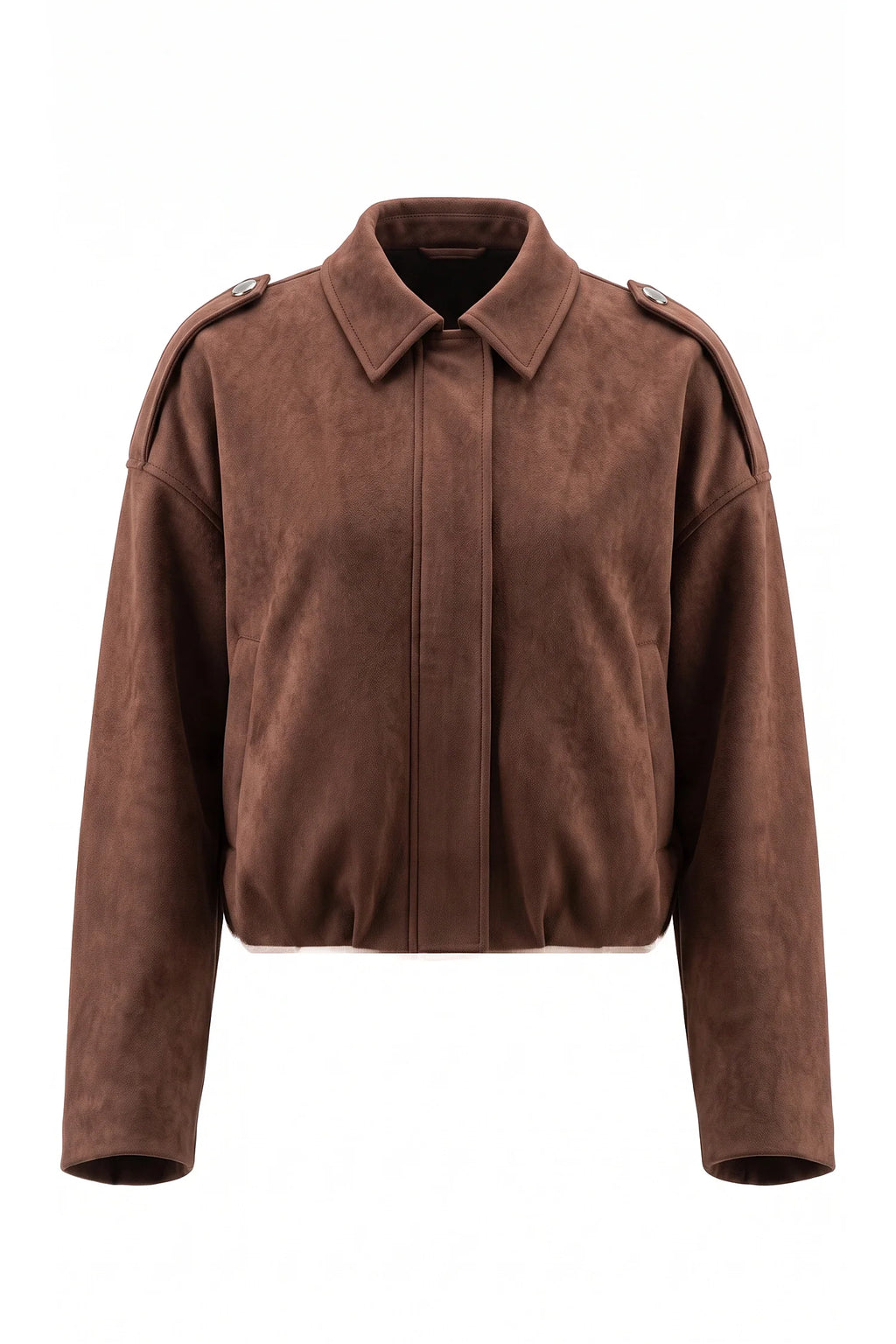 Chloé Fournier | Women's Oversized Suede Bomber Jacket