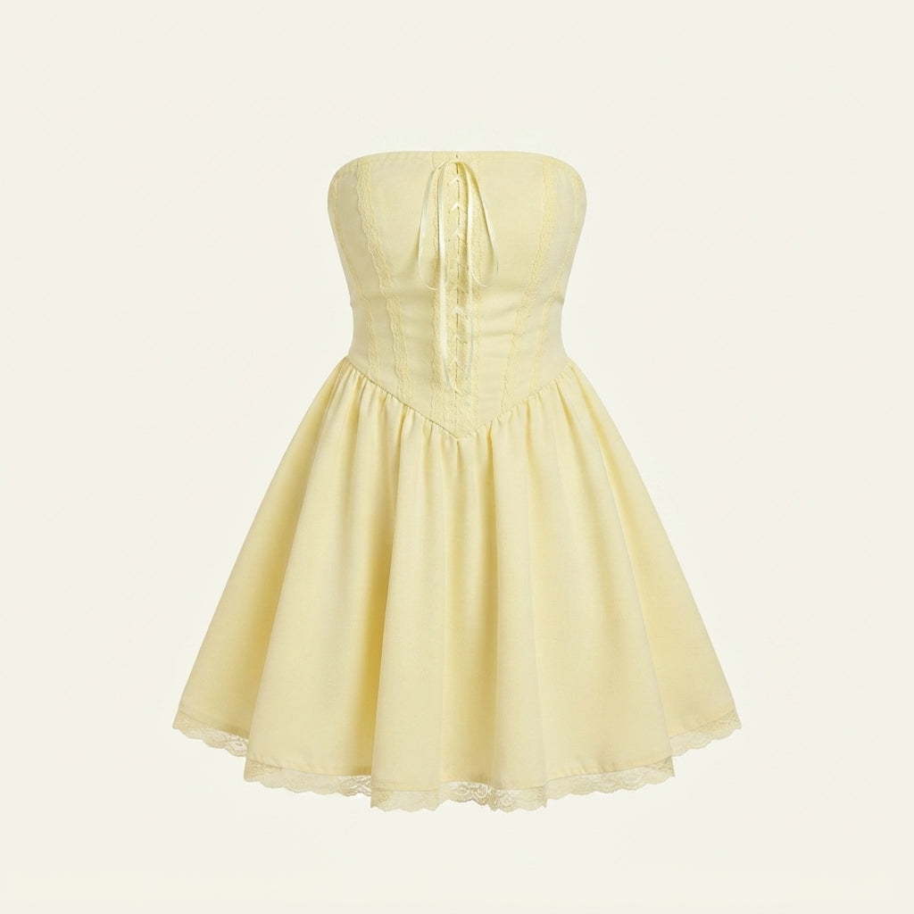 Diletta Moretti | Elegant Strapless Mini Dress For Women