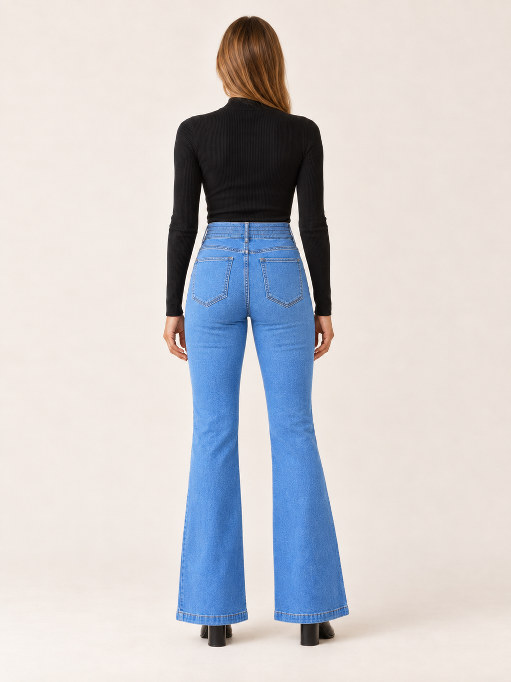Anaëlle Beaumont | Women's High Waisted Stretch Flare Jeans