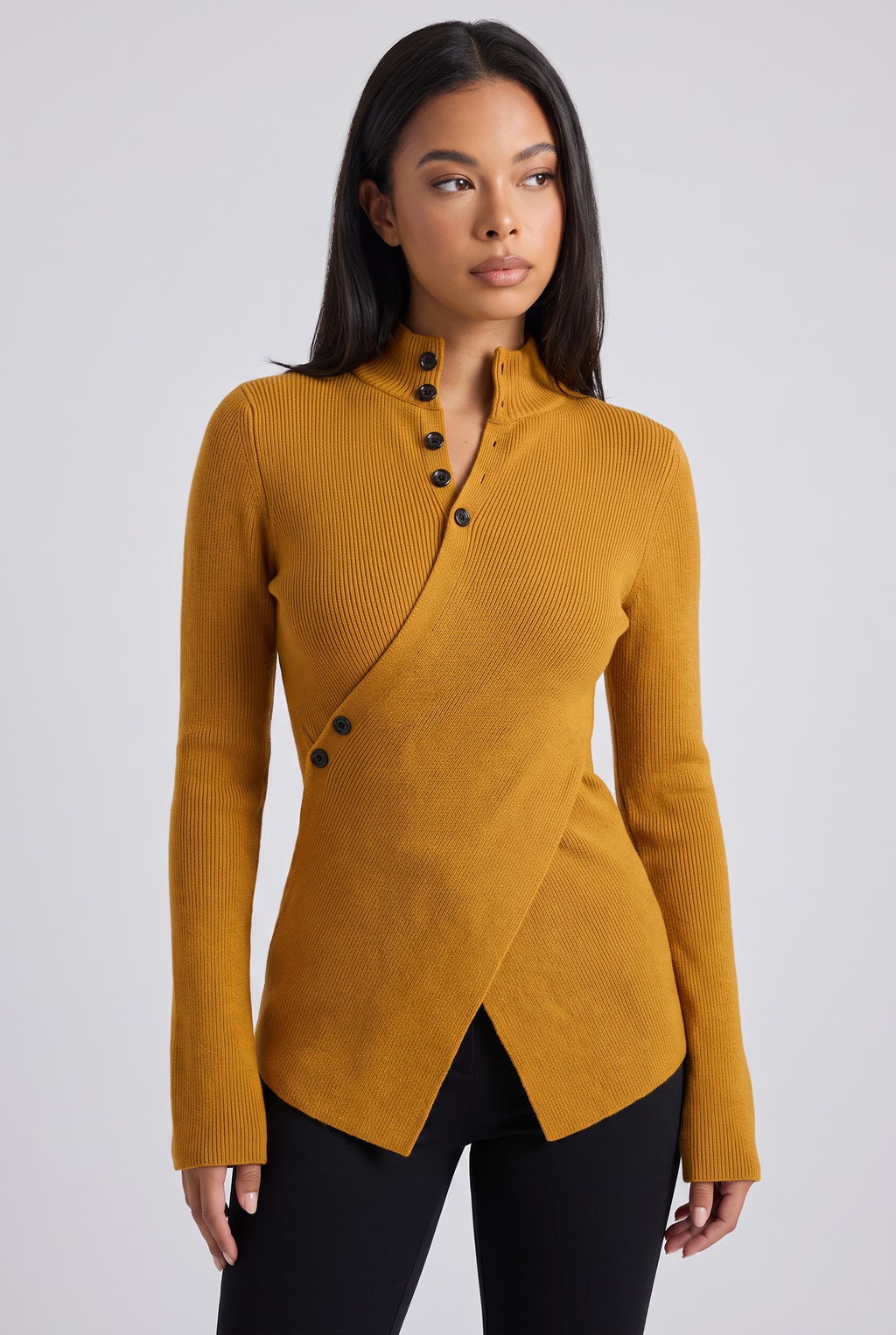 Émeline Chavigny | Women's Wrap Front Long Sleeve Knit Jumper