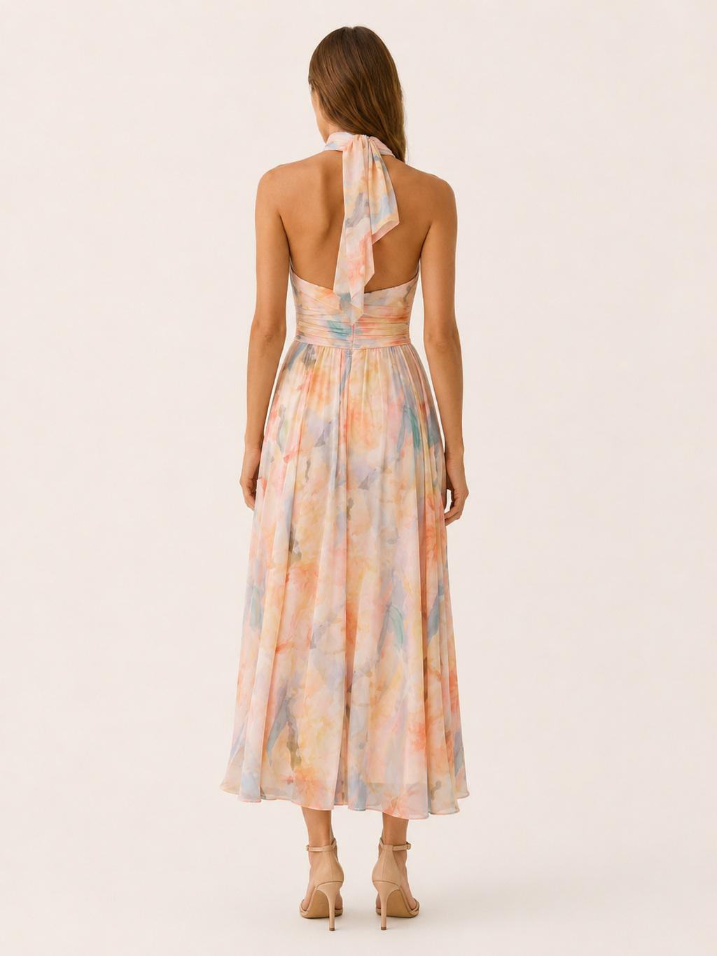 Cinzia Marovelli | Halter Neck Maxi Dress with Open Back
