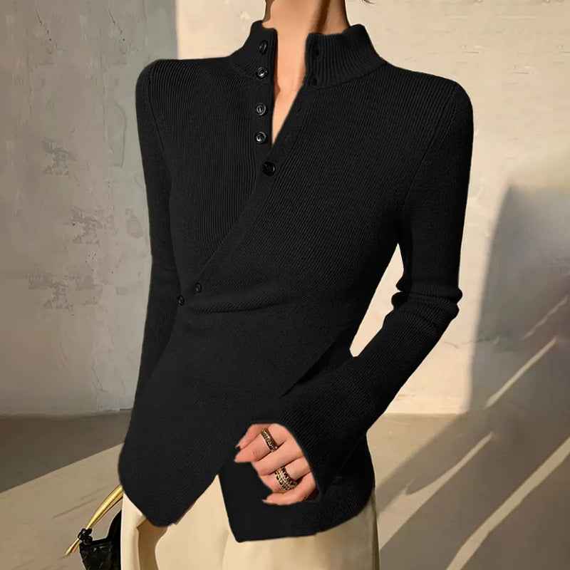 Émeline Chavigny | Women's Wrap Front Long Sleeve Knit Jumper