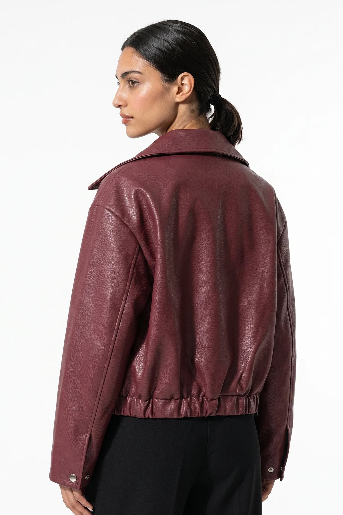 Manon Henry | Women's Winter Versatile Oversized Faux Leather Jacket