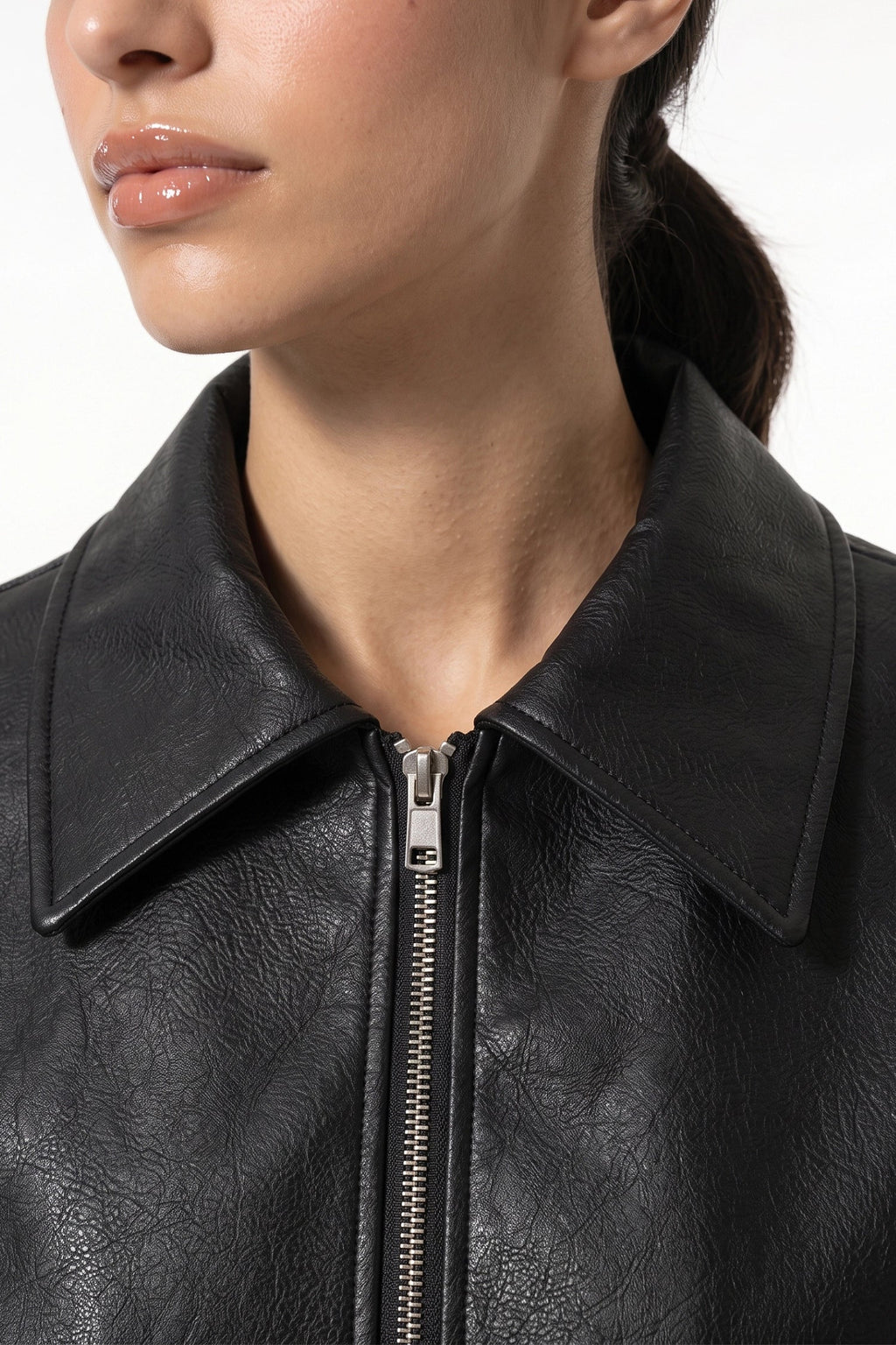 Manon Henry | Women's Winter Versatile Oversized Faux Leather Jacket