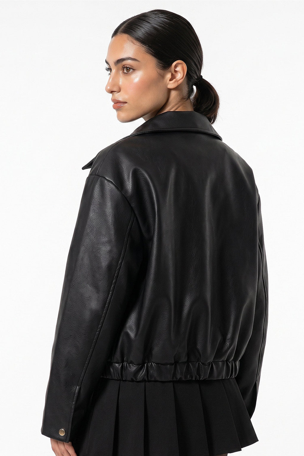 Manon Henry | Women's Winter Versatile Oversized Faux Leather Jacket