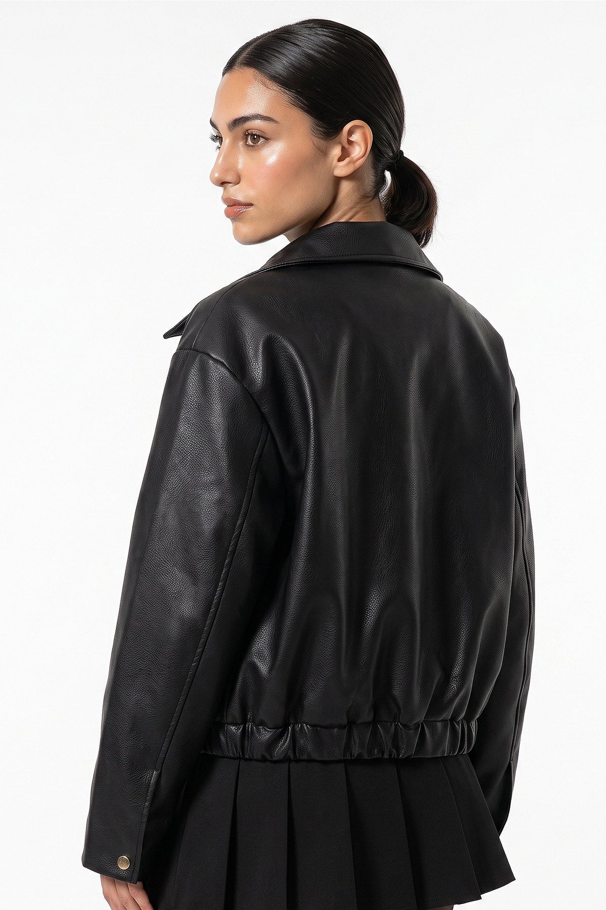 Manon Henry | Women's Winter Versatile Oversized Faux Leather Jacket