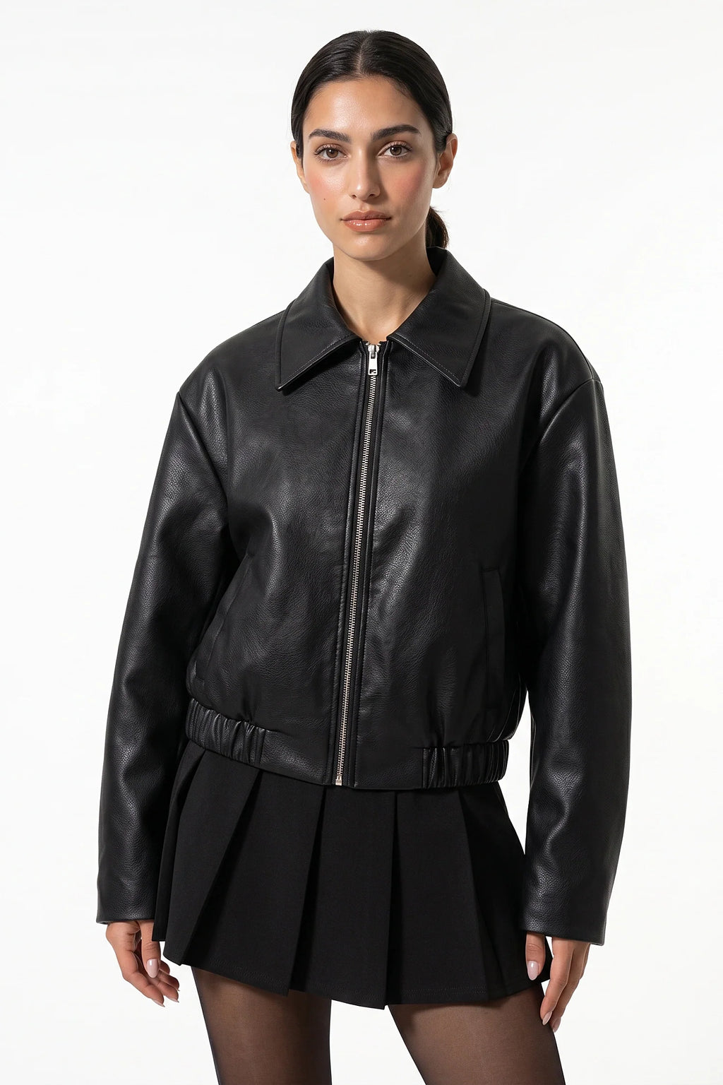 Manon Henry | Women's Winter Versatile Oversized Faux Leather Jacket