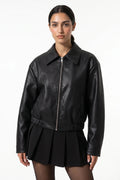 Manon Henry | Women's Winter Versatile Oversized Faux Leather Jacket