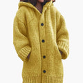 Mathilde Chaveron | Women's Long Hooded Cardigan Textured Knit