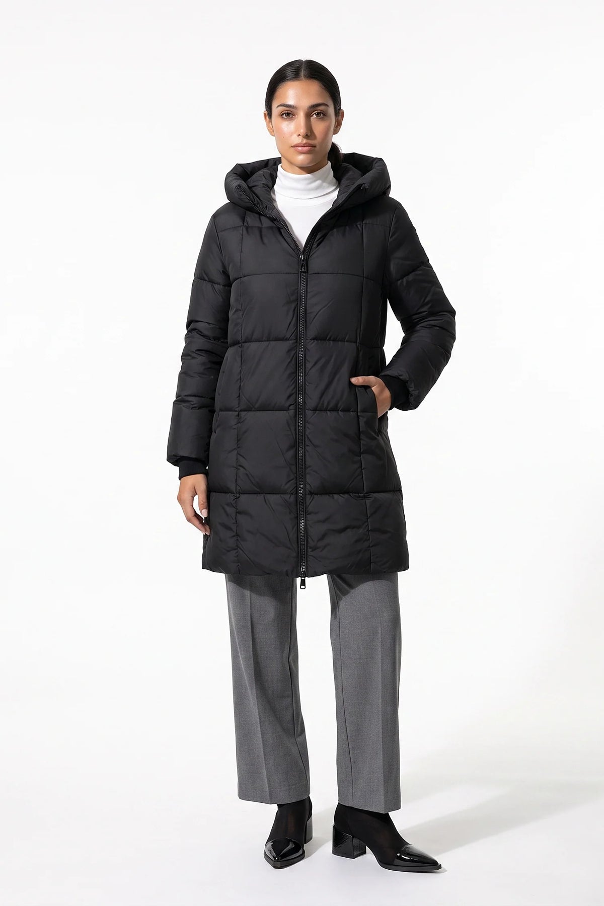 Adèle Laurent | Women’s Winter Warm Long Hooded Puffer Coat