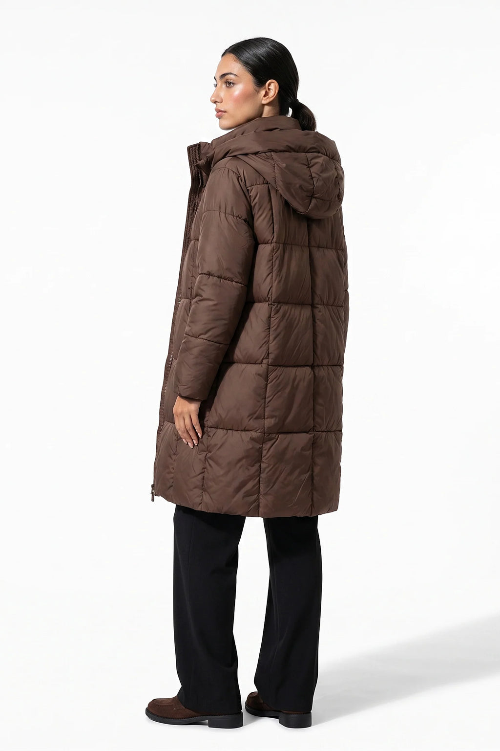 Adèle Laurent | Women’s Winter Warm Long Hooded Puffer Coat