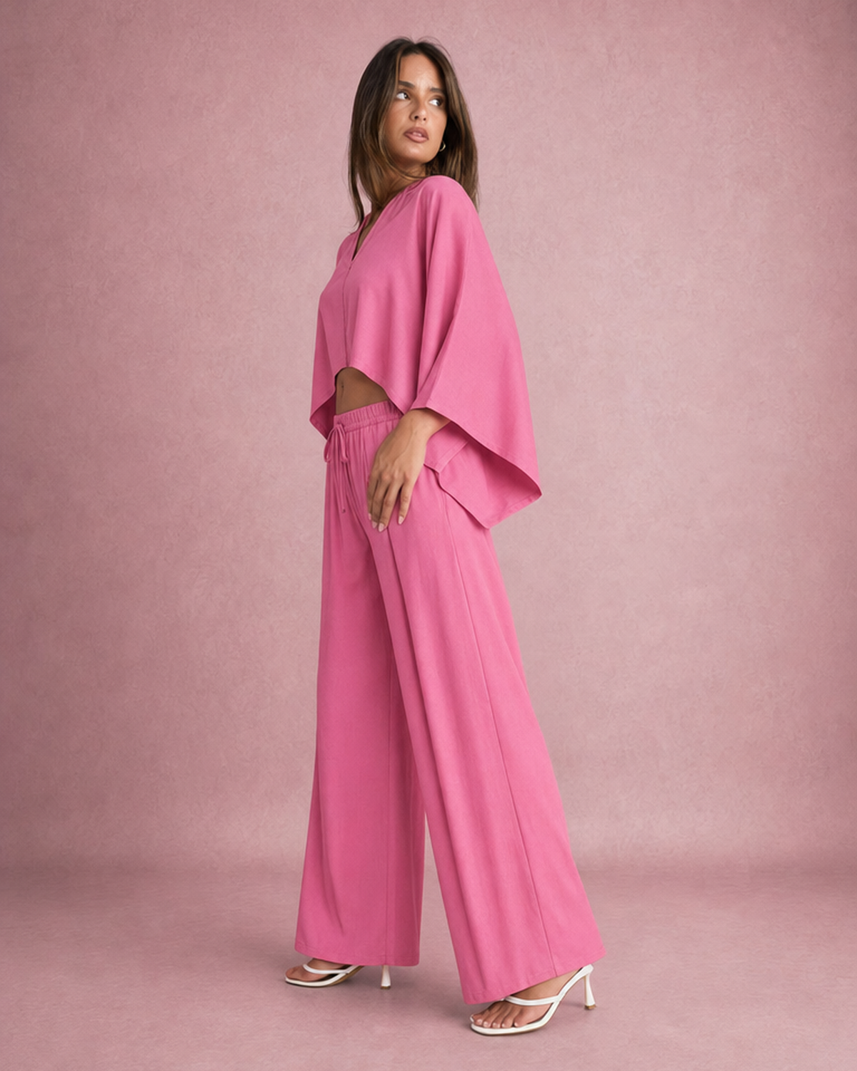 Ophélie Renaud | Cape Top & Wide Leg Trousers Co-ord Set