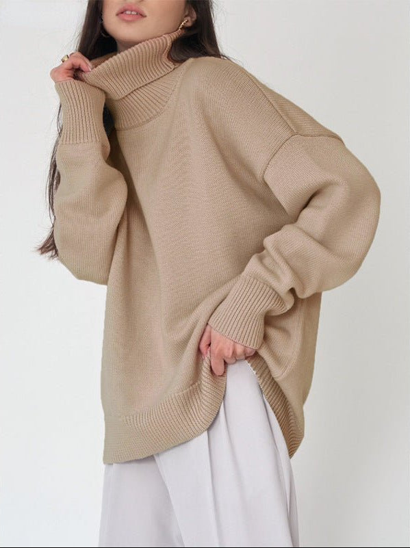 Laurène Valmontel | Women's Oversized Turtleneck Jumper Drop Shoulder