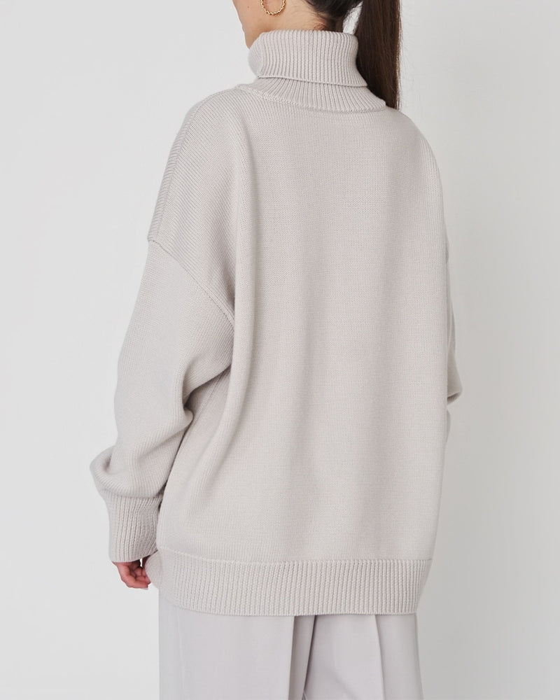 Laurène Valmontel | Women's Oversized Turtleneck Jumper Drop Shoulder