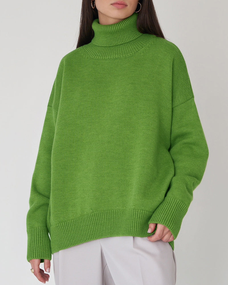 Laurène Valmontel | Women's Oversized Turtleneck Jumper Drop Shoulder