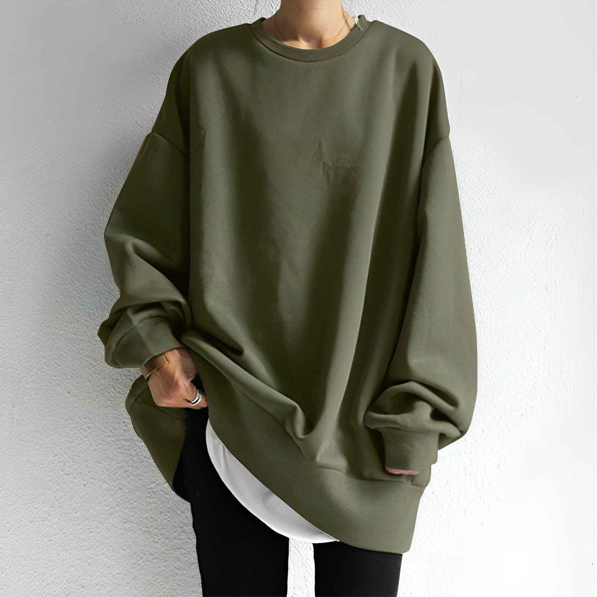 Isoline Delafosse | Women's Oversized Crewneck Pullover Jumper