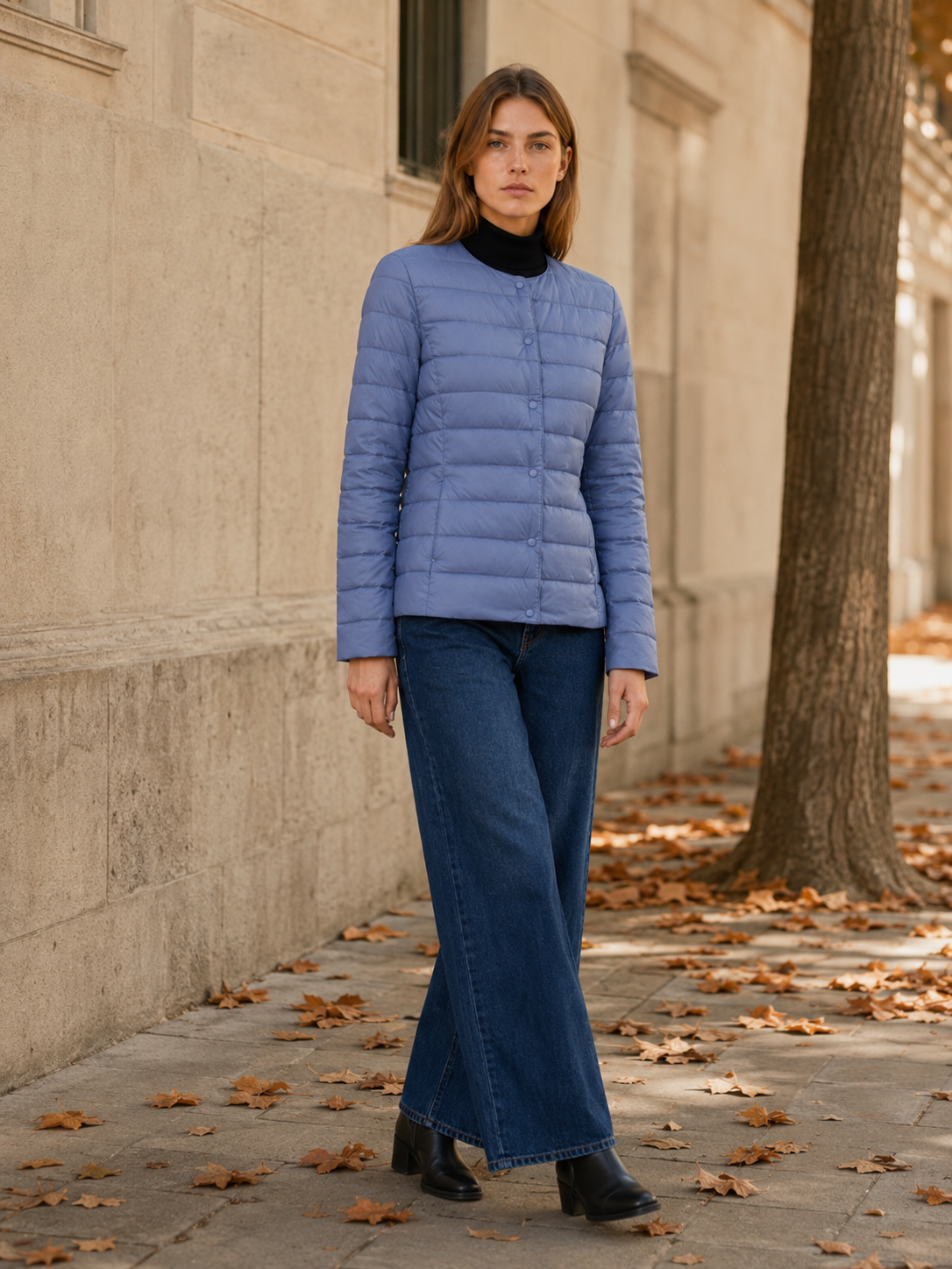 Amalia Varenza | Women's Lightweight Quilted Jacket with Snaps