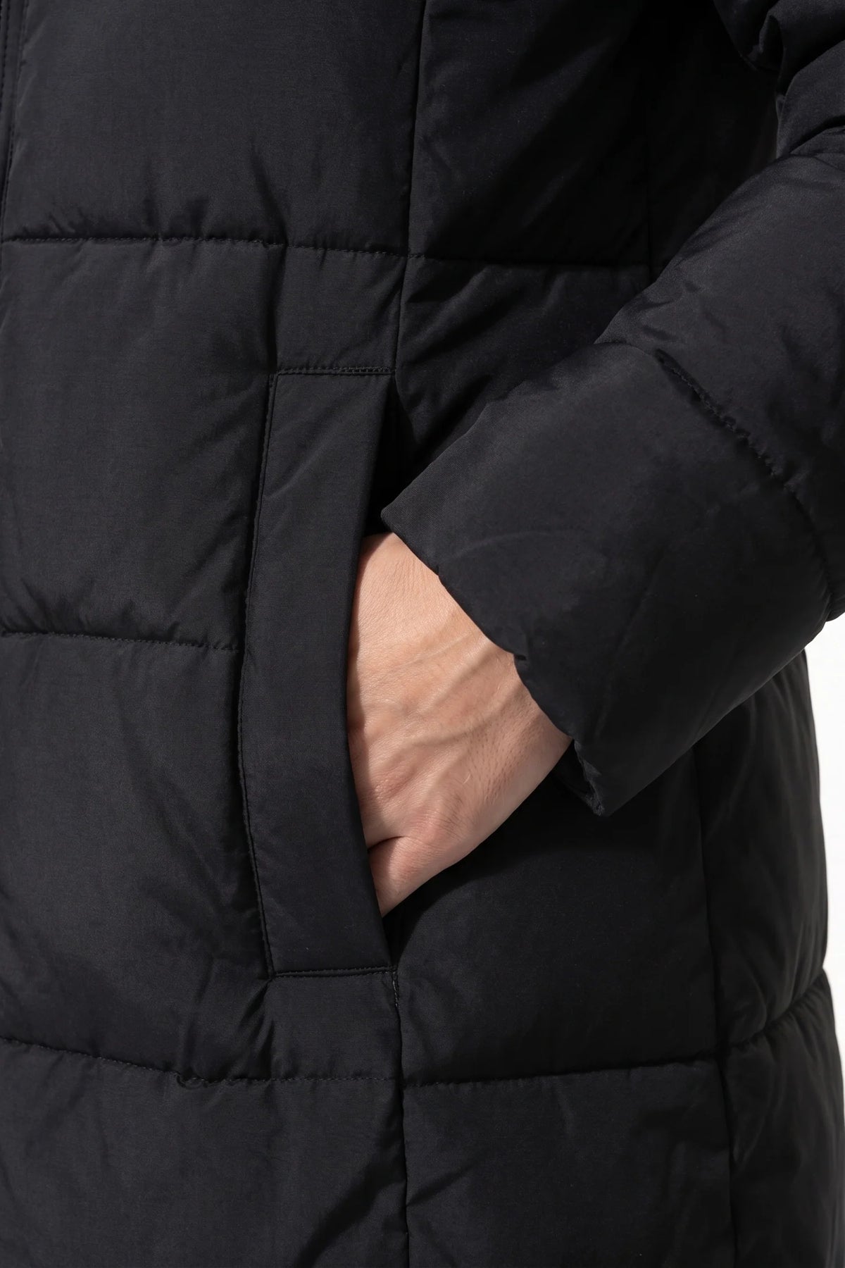 Salomé Massé | Women’s Winter Warm Longline Hooded Puffer Coat with High Collar