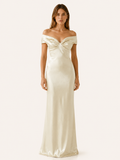 Esmée Villeneuve | Off Shoulder Maxi Dress with Fitted Bodice