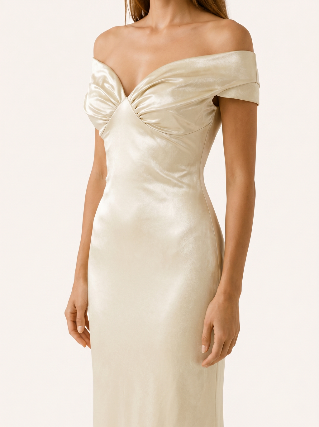 Esmée Villeneuve | Off Shoulder Maxi Dress with Fitted Bodice