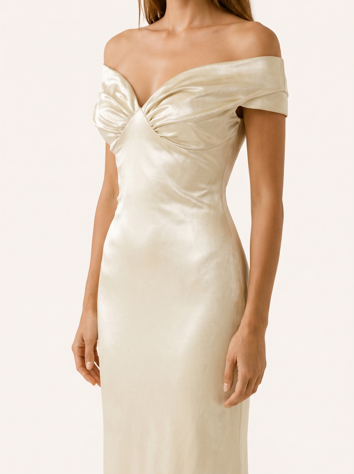 Esmée Villeneuve | Off Shoulder Maxi Dress with Fitted Bodice