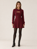 Olympe Vallerand | Women's Two Piece Ribbed Knit Mini Dress Set Party