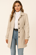 Sien | Women's Button-Front Belted Trench Coat