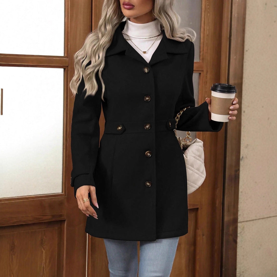 Sien | Women's Button-Front Belted Trench Coat
